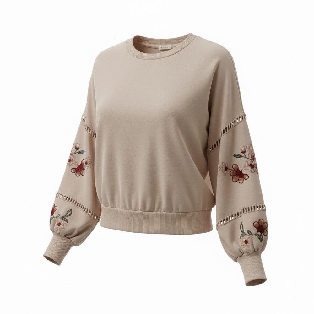 Harper Heritage Cottagecore Boho Soft Vintage Floral Pink Women’s Sweater Size S